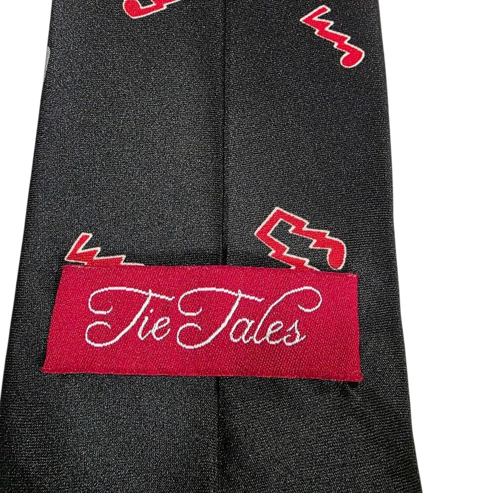 Tie Tales Snowman‎ Rock Band Holiday Christmas Necktie Black Novelty Fun